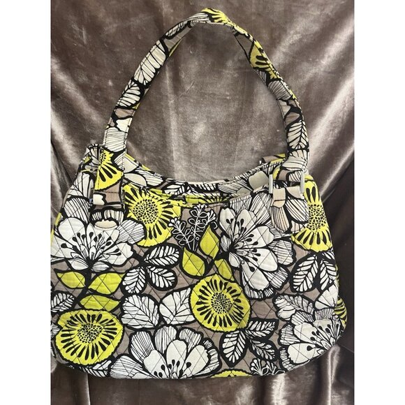 Vera Bradley Retired Emily Satchel Citron Quilted Shoulder Purse NICE SEE PHOTOS - Picture 4 of 16